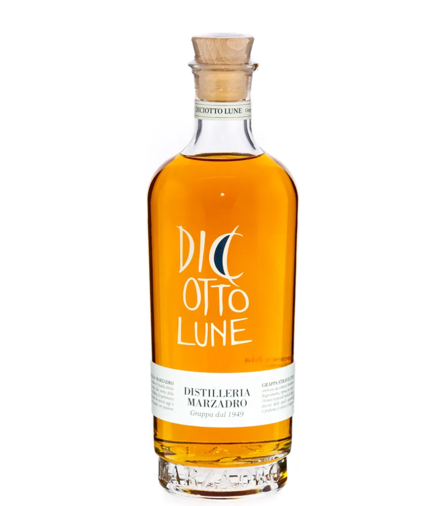 Marzadro Grappa Stravecchia Le Diciotto Lune / 41 % vol / 0,5 Liter-Flasche