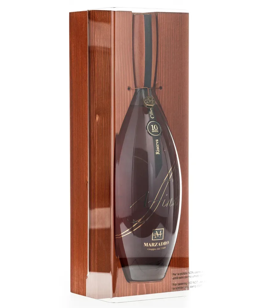Marzadro Affina Riserva Ciliegio / 43 % Vol. / 1,0 Liter-Flasche in Holzkiste