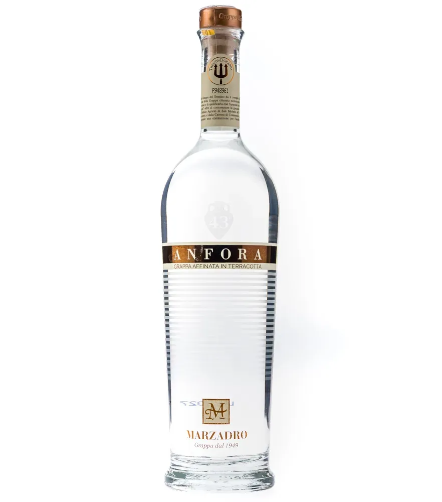 Marzadro Grappa Anfora – Grappa aus Terrakottabehältern / 43 % Vol. / 0,7 Liter-Flasche