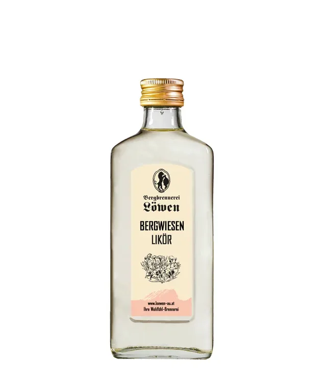 Löwen: Bergwiesen Likör / 22 % vol / 0,2 Liter-Flasche