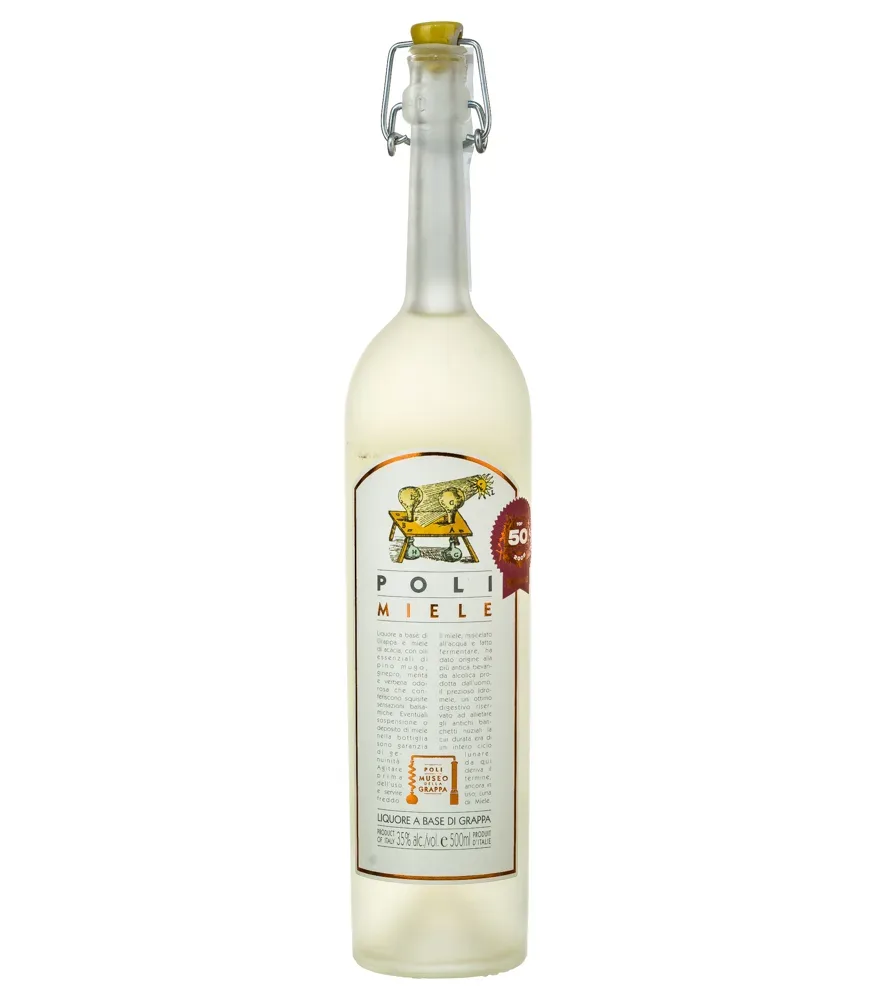 Poli Miele Likör mit Honig & Grappa / 35 % Vol. / 0,5 Liter-Flasche