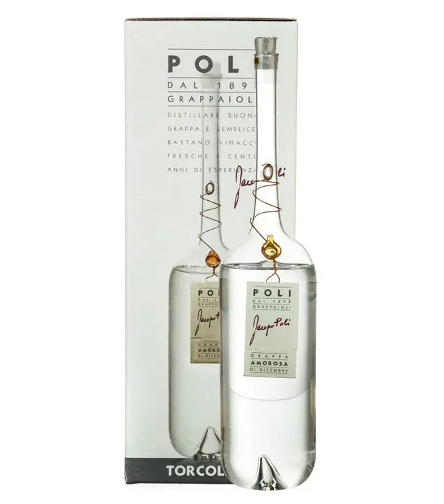 Poli Grappa Amorosa di Dicembre / 40 % Vol. / 0,5 Liter-Flasche in Geschenkkarton
