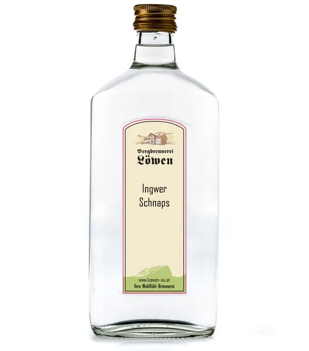 Löwen Ingwer Schnaps / 40 % Vol. / 0,5 Liter-Flasche