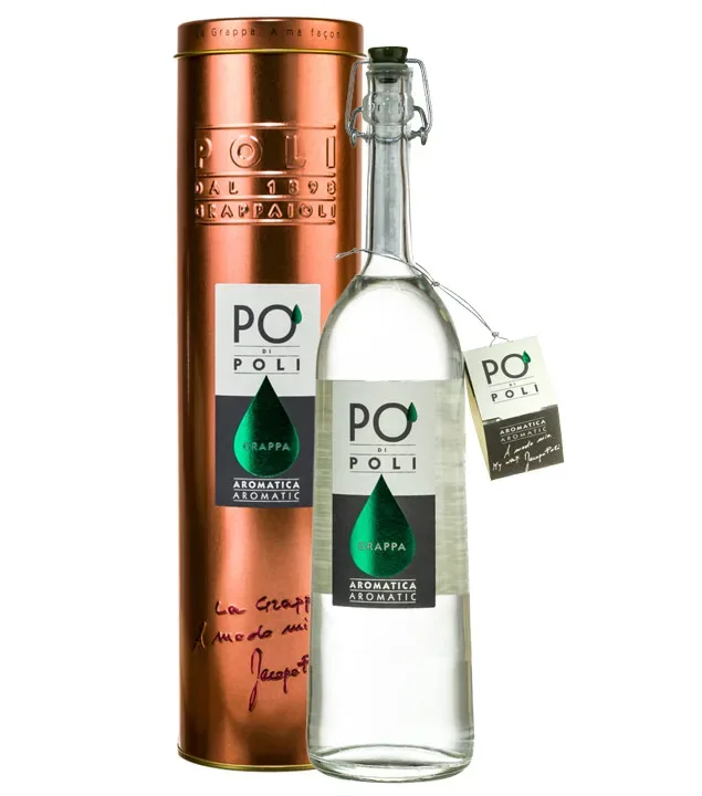 Poli Po’Di Poli Grappa Aromatica / 40 % Vol. / 0,7 Liter-Flasche in Geschenkdose