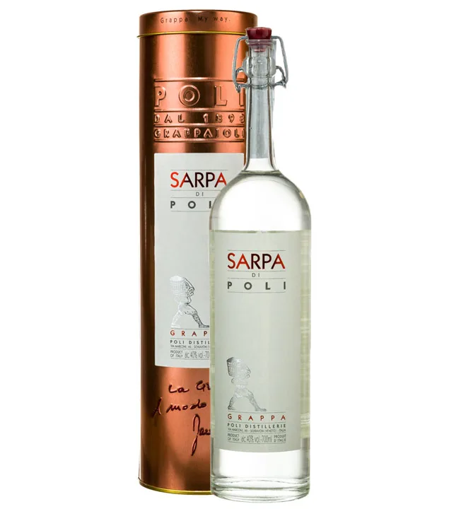 Poli Grappa Sarpa di Poli / 40 % Vol. / 0,7 Liter-Flasche in Geschenkdose