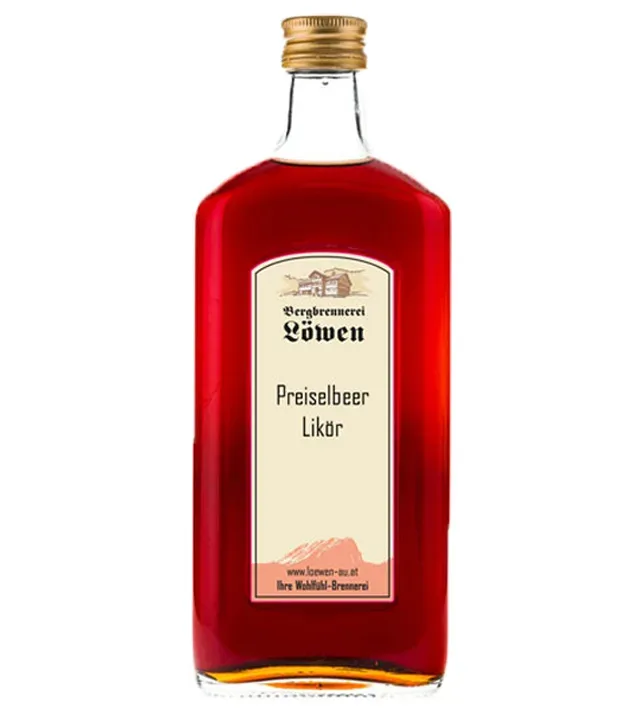Löwen: Preiselbeerlikör / 25% Vol. / 0,5 Liter - Flasche