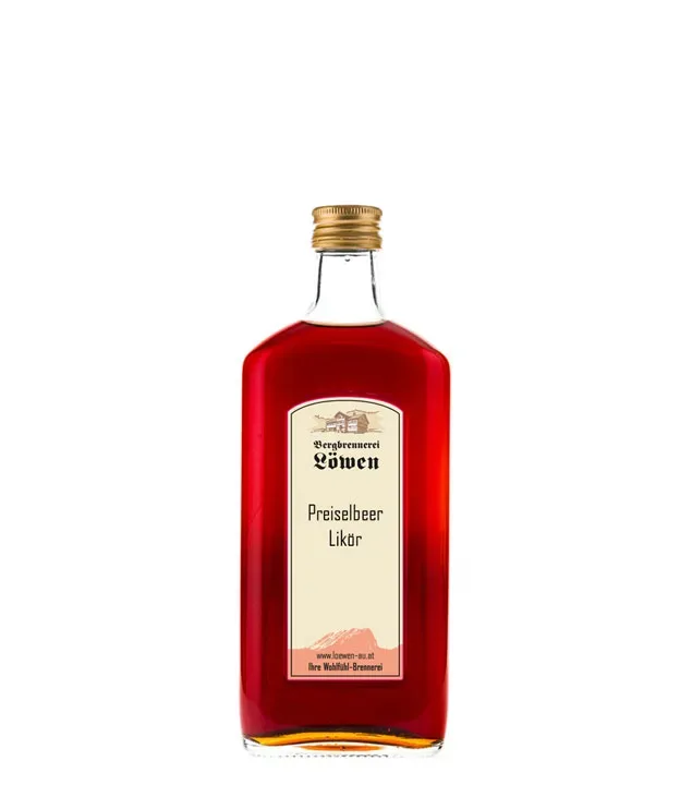 Löwen: Preiselbeerlikör / 25% Vol. / 0,2 Liter - Flasche