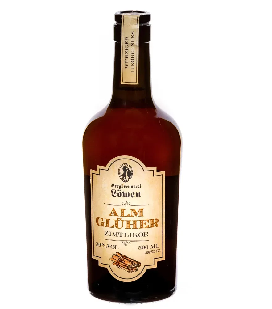 Löwen Almglüher Zimtlikör / 30 % Vol. / 0,5 Liter - Flasche