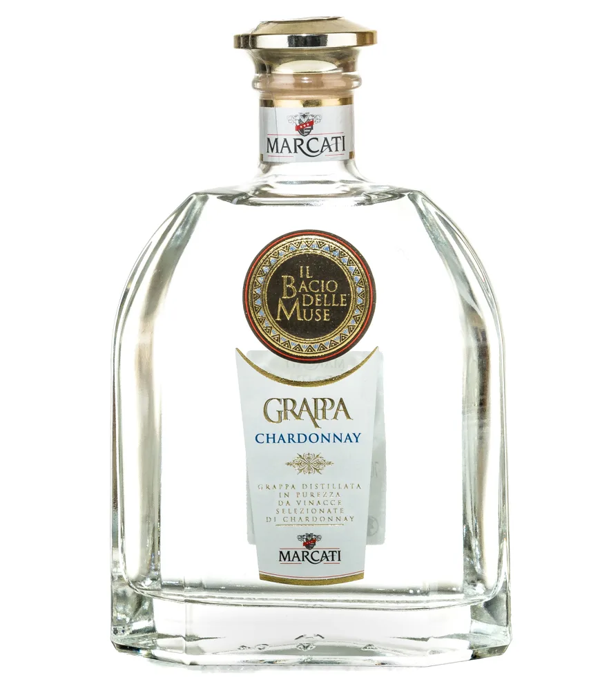 Marcati Grappa Chardonnay „Il Bacio delle Muse“ / 40 % Vol. / 0,7 Liter-Flasche