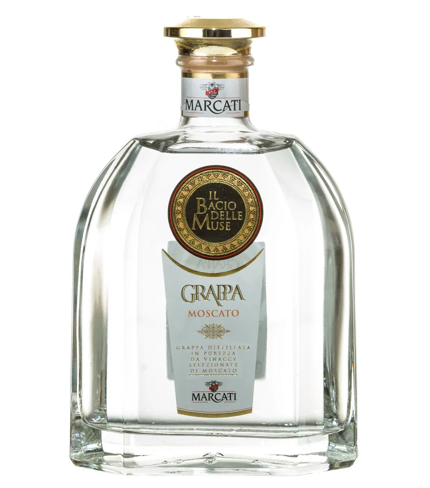 Marcati Grappa Moscato „Il Bacio delle Muse“ / 40 % Vol. / 0,7 Liter-Flasche