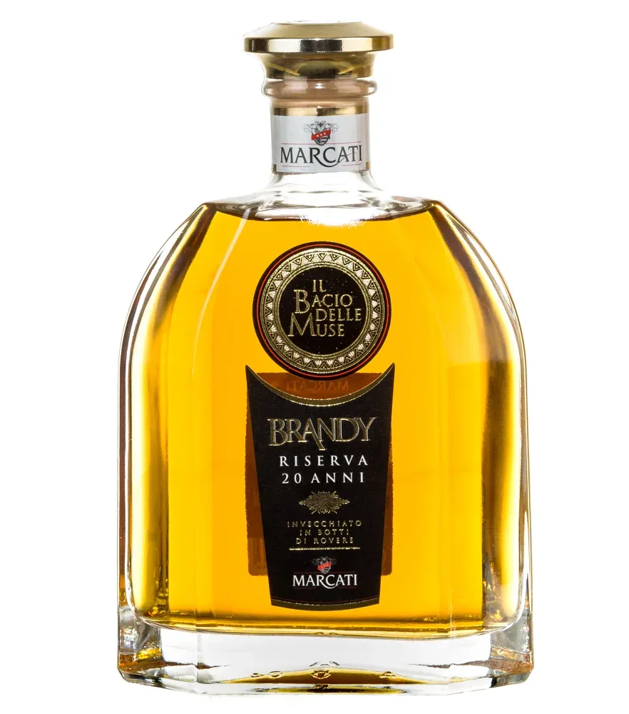 Marcati Brandy 20 Jahre „Il Bacio delle Muse“ / 40 % Vol. / 0,7 Liter-Flasche