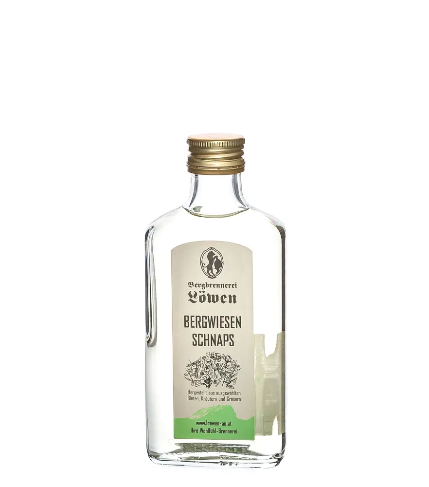 Löwen: Bergwiesen Schnaps  / 40 % vol / 0,2 Liter - Flasche