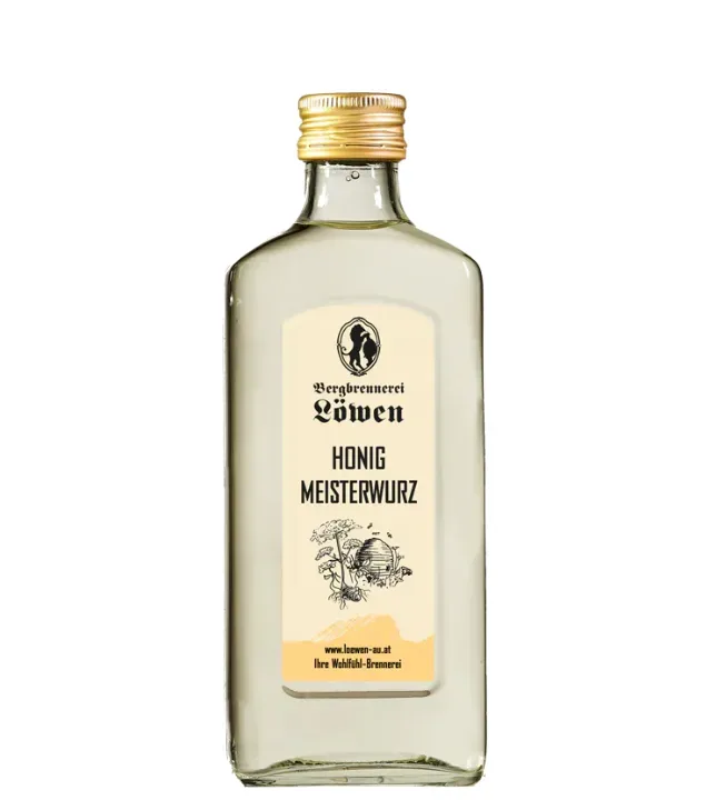 Löwen Honig Meisterwurz / 35 % vol / 0,2 Liter-Flasche