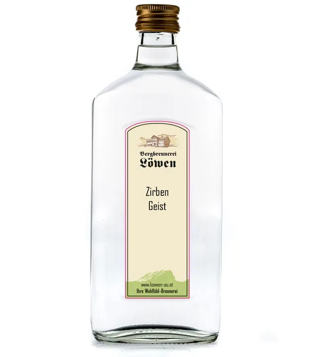 Löwen: Zirben-Geist / 42% Vol. / 0,5 Liter - Flaschen