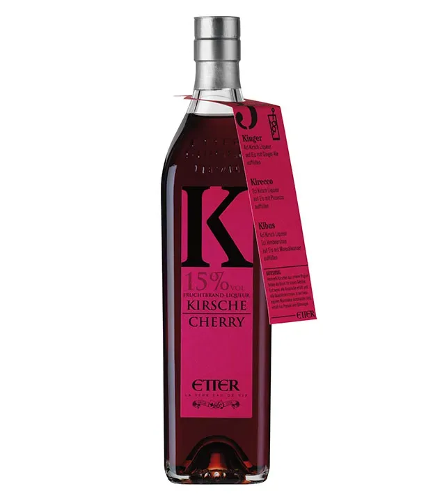 Etter Kirsche - Kirschlikör mit echtem Fruchtbrand / 15 % vol. / 0,35 Liter-Flasche