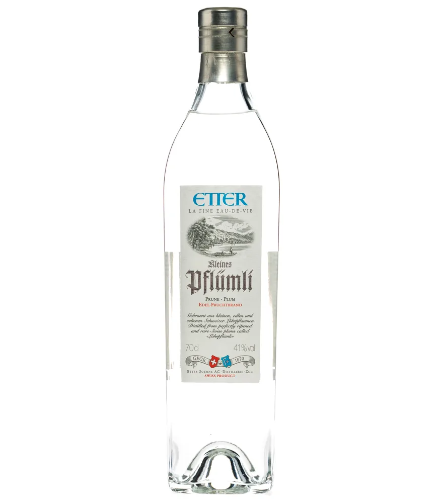 Etter Kleines Pflümli Fruchtbrand der Destillerie Etter / 41 % Vol. / 0,7 Liter-Flasche