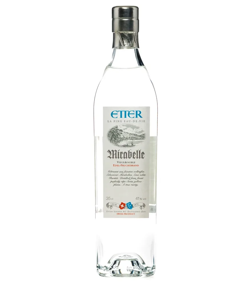 Etter Mirabelle Edel-Fruchtbrand von Etter aus der Schweiz / 41 % Vol. / 0,35 Liter-Flasche