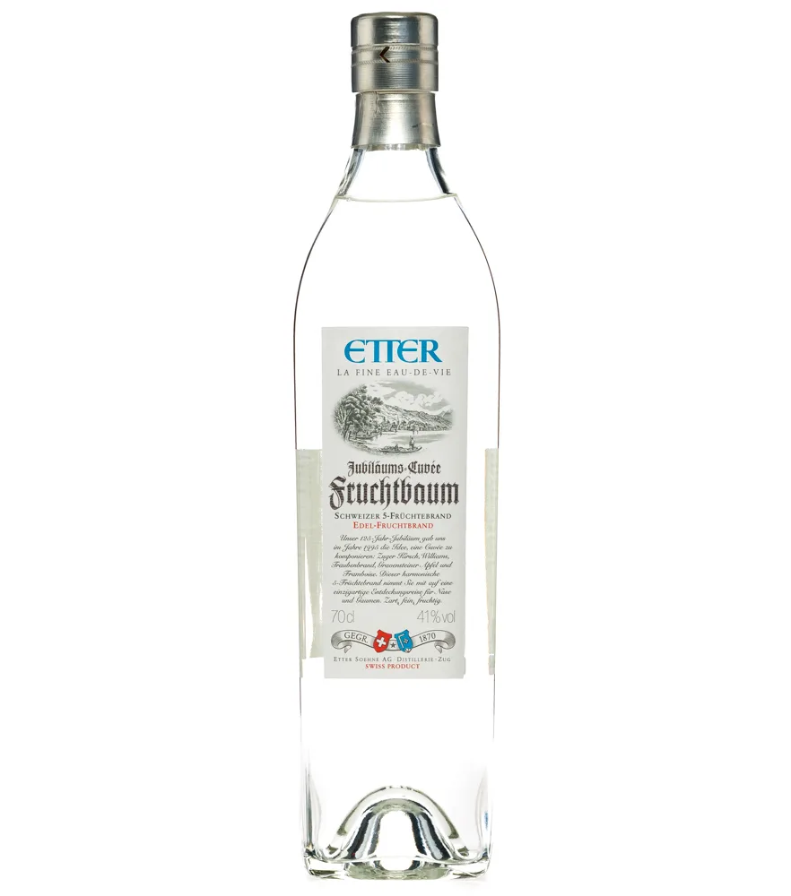 Etter Fruchtbaum - 5-Früchtebrand der schweizer Destillerie Etter / 41% vol. 0,7 Liter-Flasche