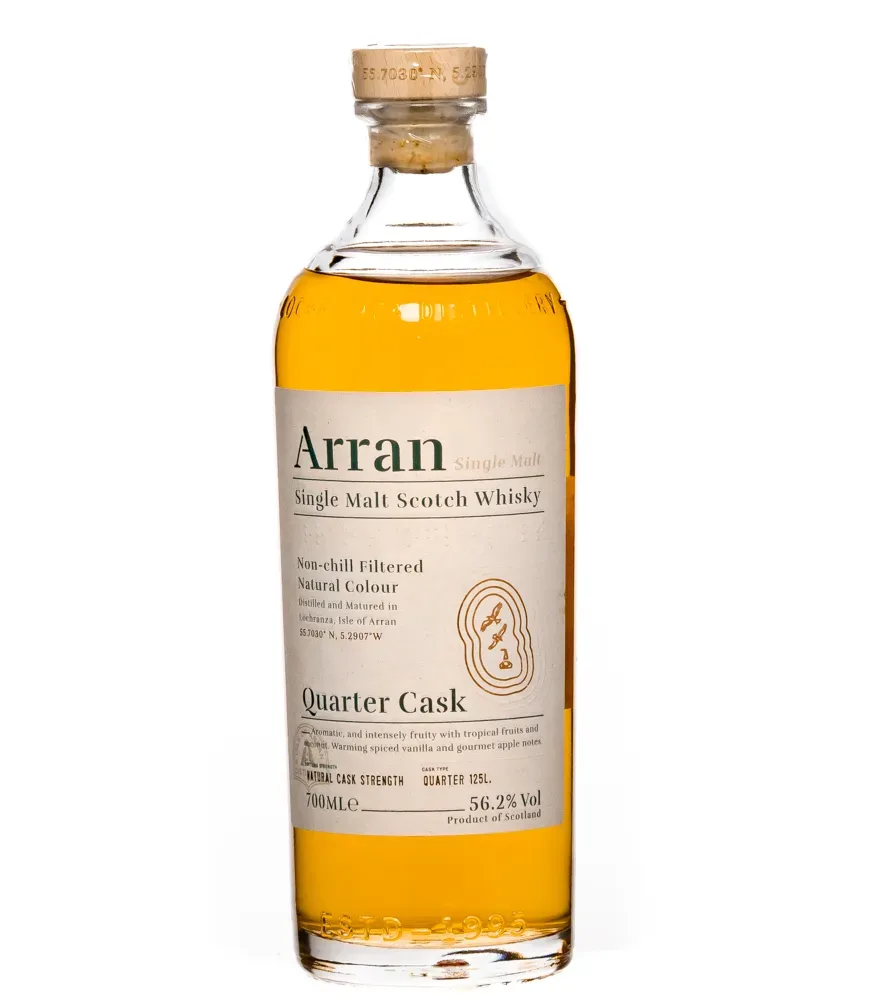 Arran Quarter Cask Single Malt Scotch Whisky – The Bothy / 56,2 % Vol. / 0,7 Liter-Flasche in Geschenkdose