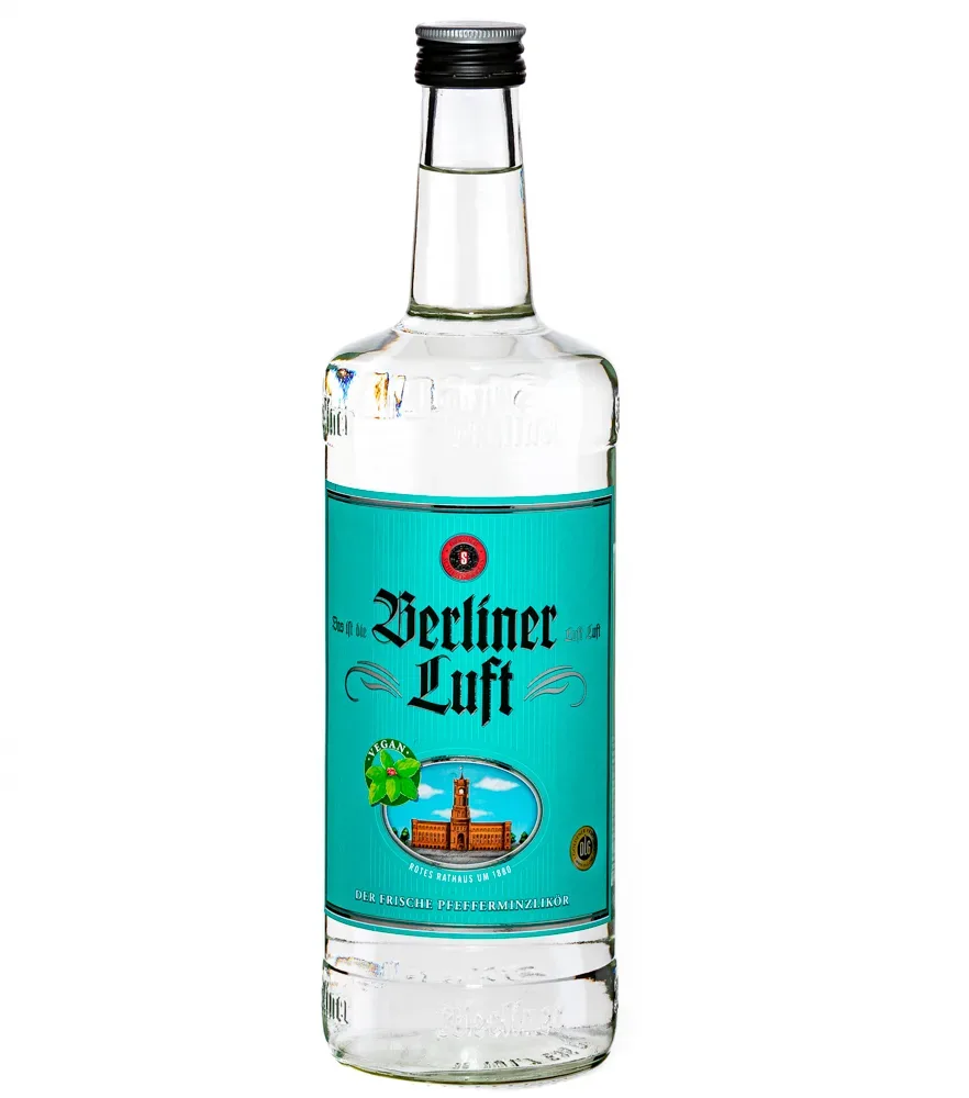 Schilkin Berliner Luft Pfefferminzlikör / 18 % vol / 1,0 Liter-Flasche