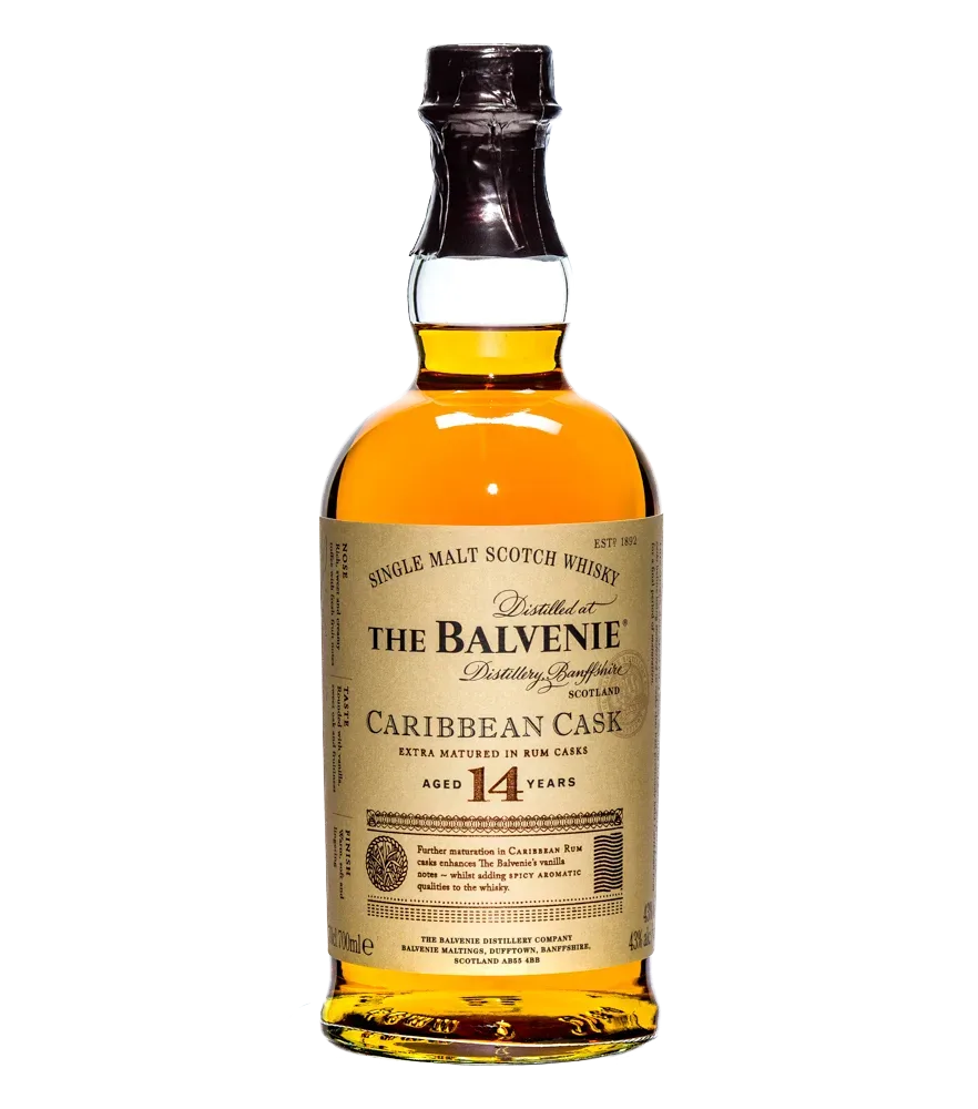 The Balvenie 14 Jahre Caribbean Cask Whisky / 43 % Vol. / 0,7 Liter-Flasche
