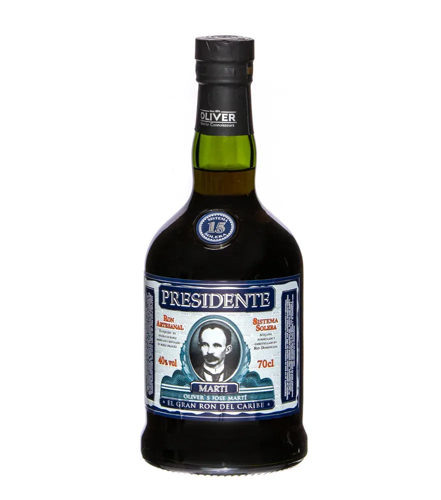 Presidente Marti: 15 Sistema Solera Rum / 40 % Vol. / 0,7 Liter-Flasche in Geschenkkarton
