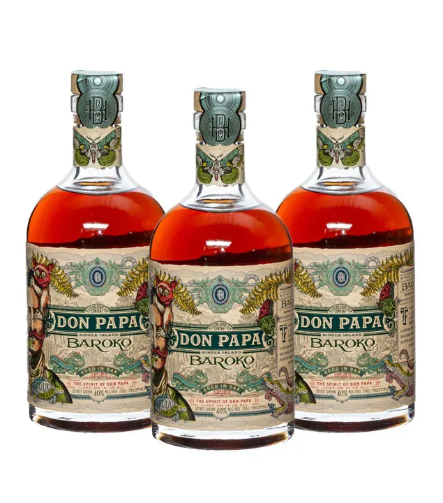 3 x Don Papa Baroko / 40 % vol / 3 x 0,7 Liter-Flasche