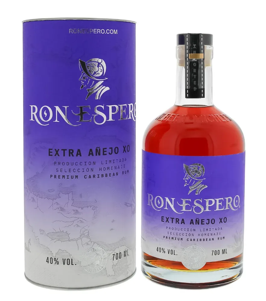 Ron Espero Extra Anejo XO Rum / 40 % Vol. / 0,7 Liter-Flasche in Geschenkdose