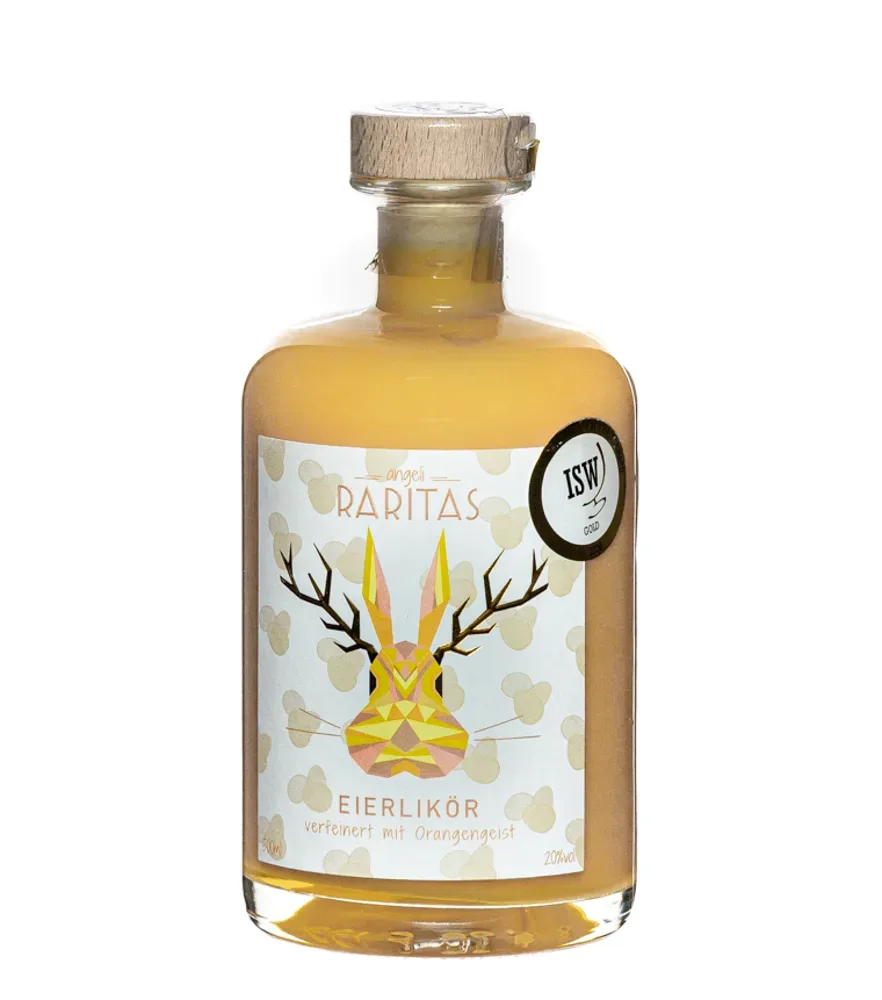 Lantenhammer Angeli Raritas Eierlikör mit Orangengeist / 20 % Vol. / 0,5 Liter-Flasche