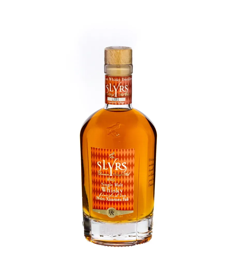 Slyrs Bavarian Single Malt Whisky finished im Pedro Ximénez Fass / 46 % Vol. / 0,35 Liter-Flasche