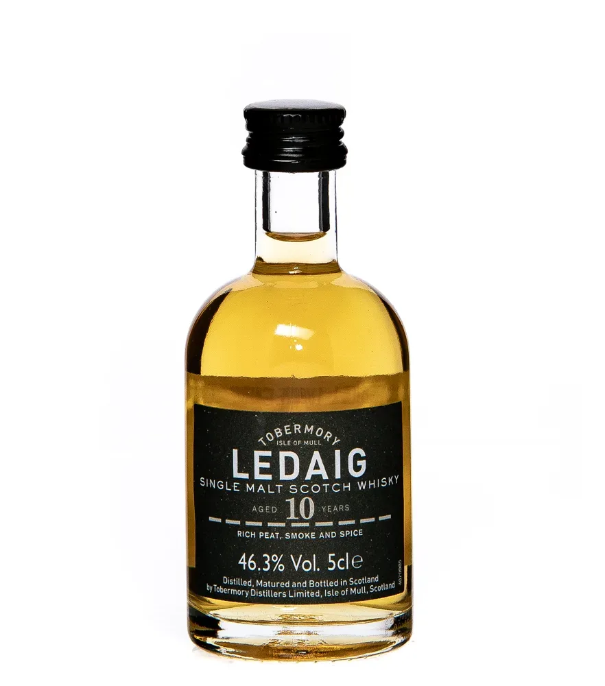 Tobermory Ledaig 10 Jahre Single Malt Scotch Whisky Mini / 46,3 % Vol. / 0,05 Liter-Flasche