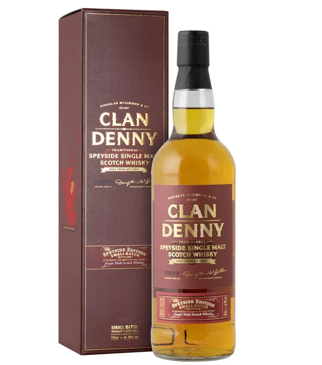 Clan Denny Speyside Single Malt Scotch Whisky / 40 % Vol. / 0,7 Liter-Flasche in Geschenkschachtel