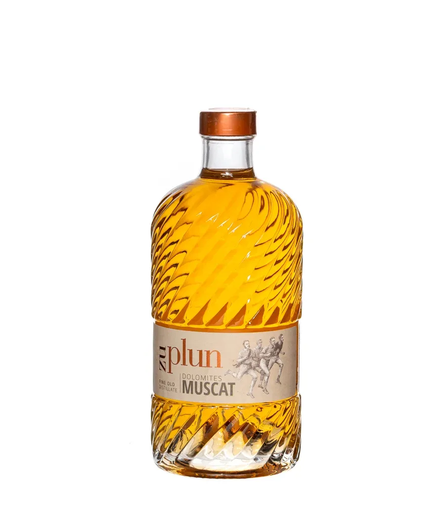 Zu Plun: Grappa Dolomites Muscat Fine Old Distillate / 45 % Vol. / 0,5 Liter-Flasche