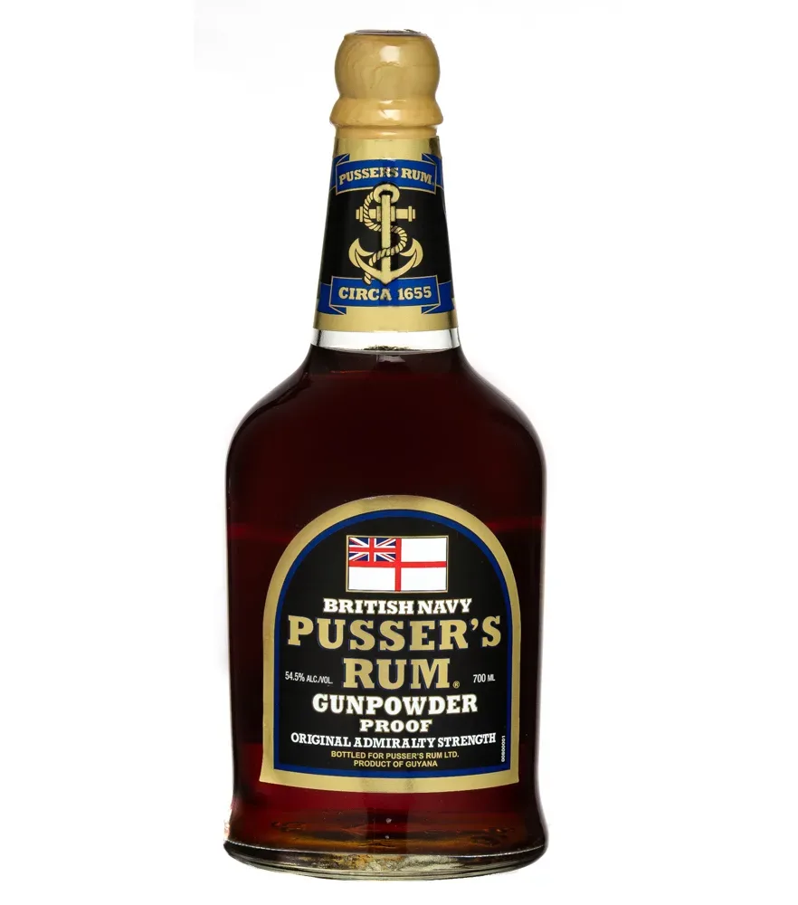 Pusser's British Navy Rum Gunpowder Proof Black Label / 54,5 % Vol. / 0,7 Liter-Flasche