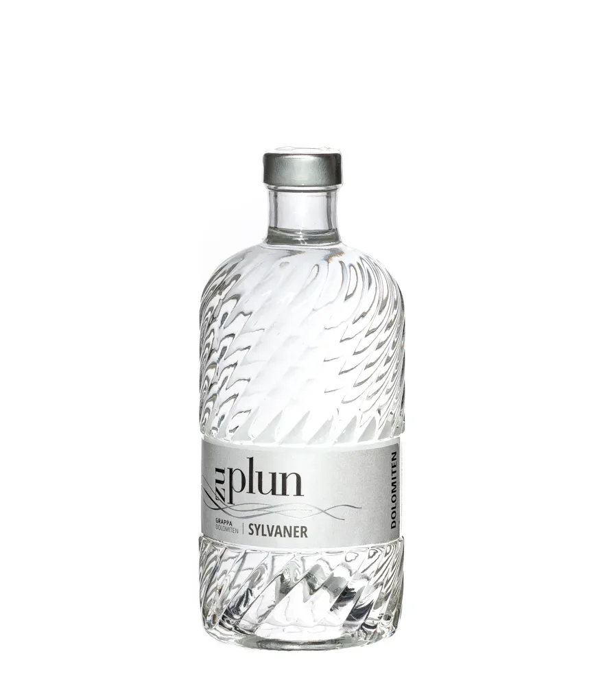 Zu Plun: Grappa Dolomiten Sylvaner / 42 % Vol. / 0,5 Liter-Flasche