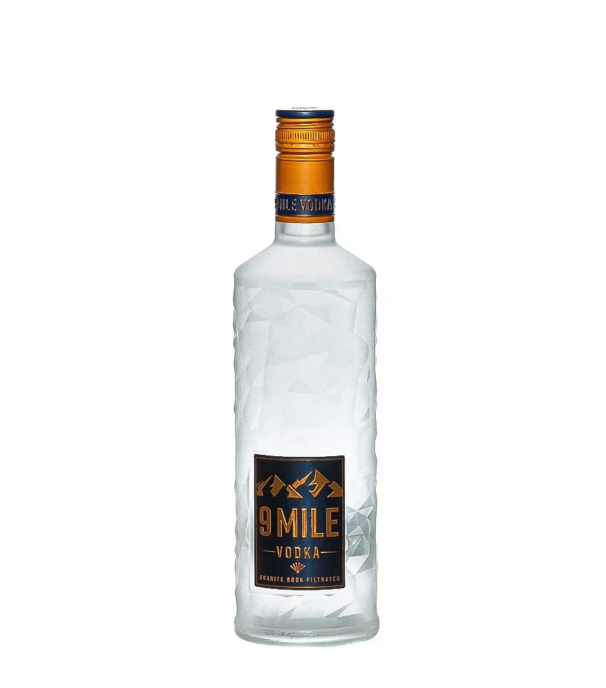 9 Mile Vodka Granite Rock Filtrated / 37,5 % Vol. / 0,7 Liter-Flasche mit LED-Licht