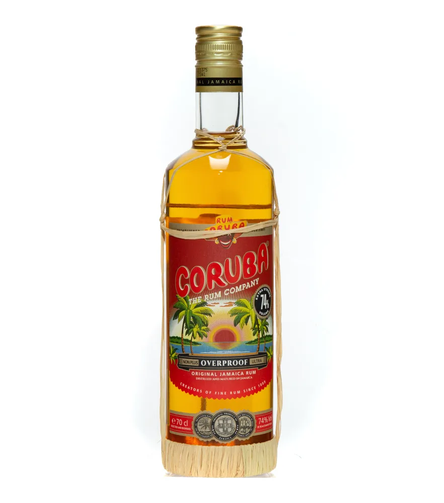 Rum Coruba Jamaica Overproof: Kultiger Cocktail-Rum / 74 % Vol. / 0,7 Liter-Flasche