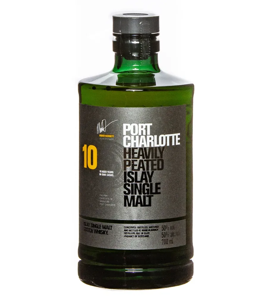 Port Charlotte 10 Jahre Heavily Peated Islay Single Malt Scotch Whisky / 50 % Vol. / 0,7 Liter in Geschenkdose