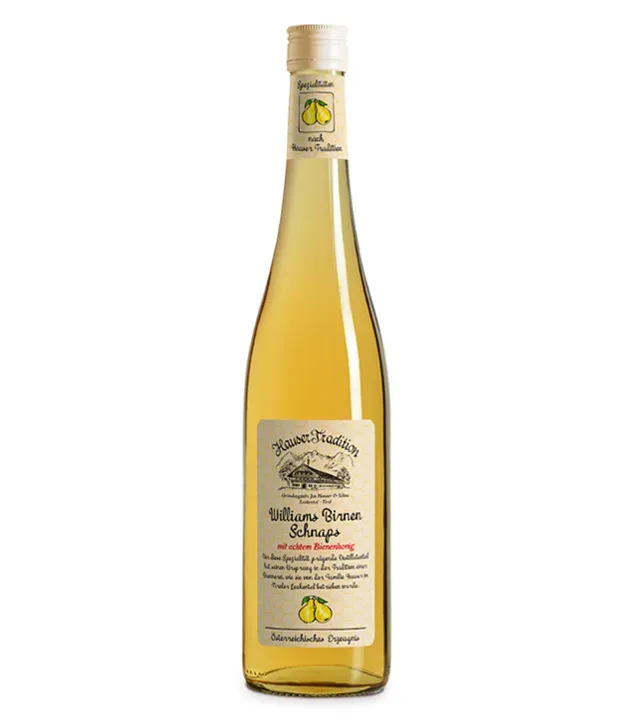 Hauser Tradition Williams Birnen Schnaps mit Honig / 35 % Vol. / 0,7 Liter