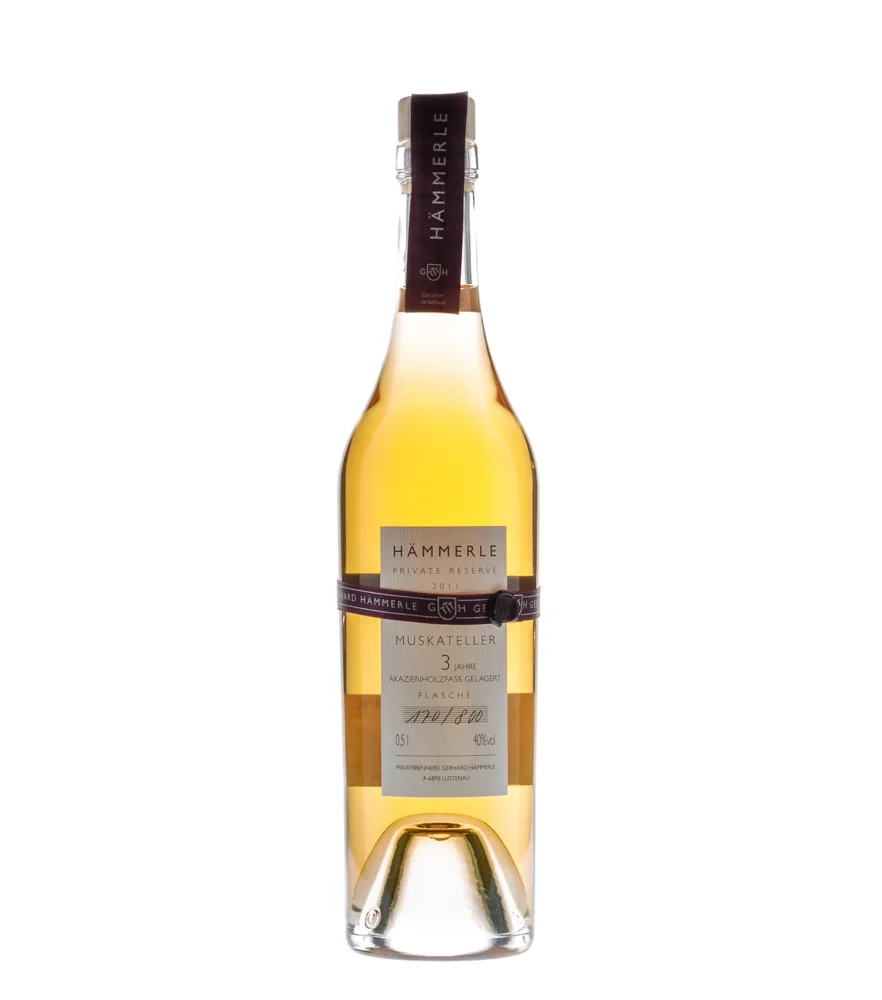 Hämmerle: Private Reserve Muskattraube / 40 % Vol. / 0,5 Liter-Flasche in Geschenkdose