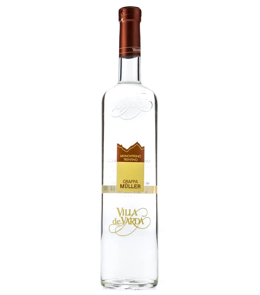 Villa de Varda Grappa Müller Thurgau Monovitigno - Klarer Grappa / 40 % Vol. / 0,7 Liter-Flasche