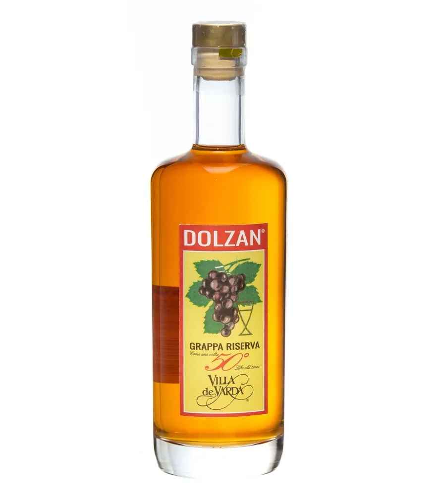 Villa de Varda: Grappa Riserva Dolzan 50° / 50 % Vol. / 0,7 Liter-Flasche