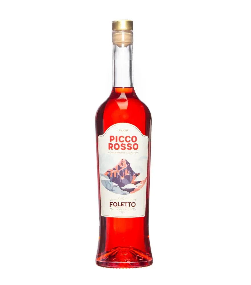 Foletto Picco Rosso Liquore mit Himbeeren und Erdbeeren / 61 % Vol. / 0,7 Liter-Flasche