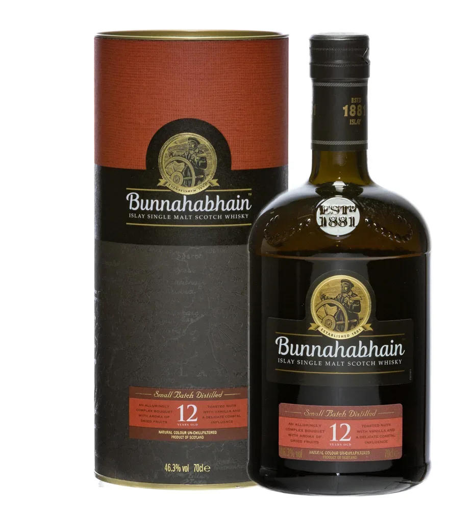 Bunnahabhain 12 Jahre Islay Single Malt Scotch Whisky / 46,3 % Vol. / 0,7 Liter-Flasche in Geschenkdose