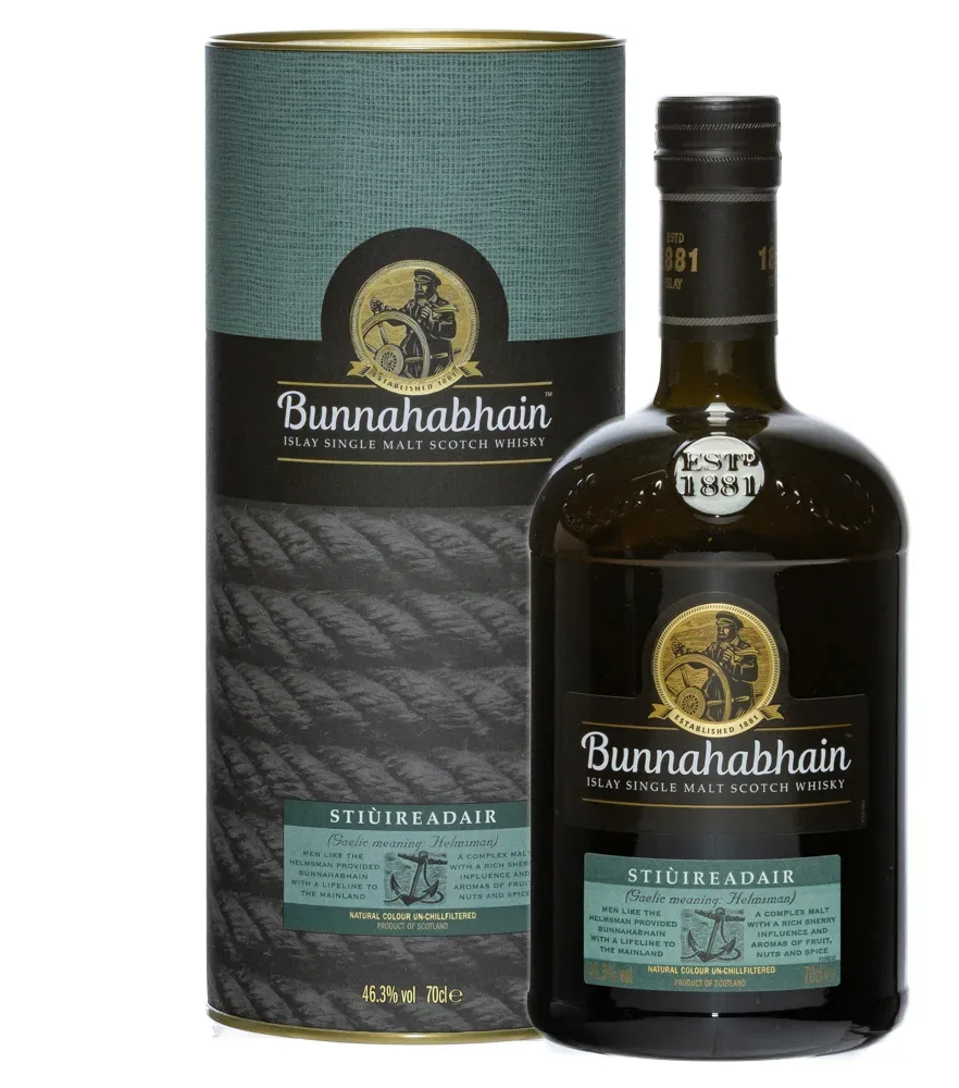 Bunnahabhain Stiùireadair Islay Single Malt Scotch Whisky / 46,3 % Vol. / 0,7 Liter-Flasche in Geschenkdose