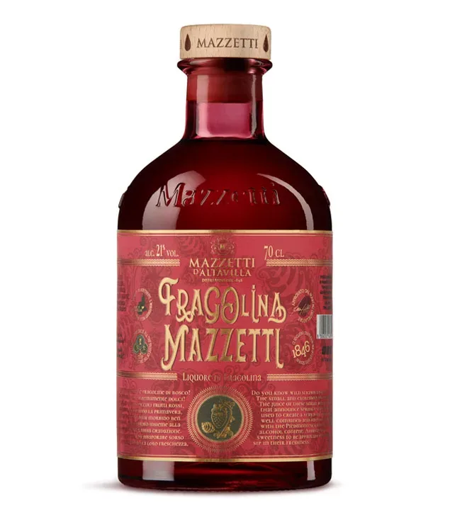 Mazzetti d’Altavilla Spirito di Fragolina Likör mit Walderdbeeren & Grappa / 21 % Vol. / 0,7 Liter-Flasche
