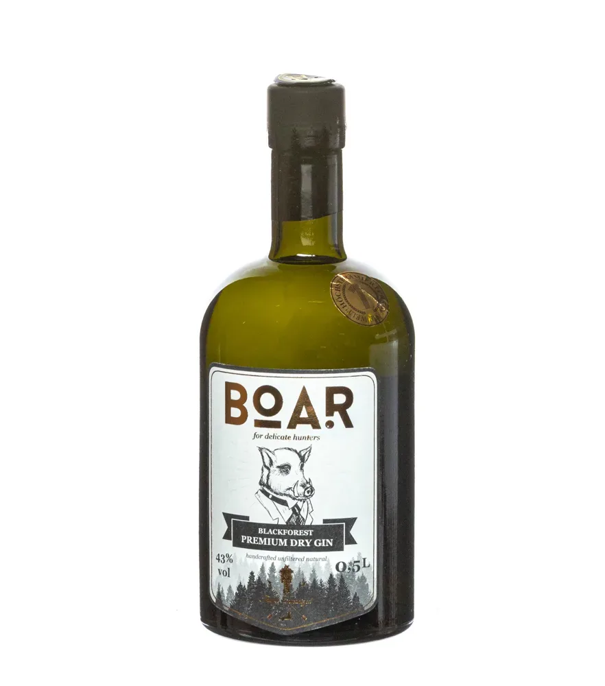 Boar Gin Blackforest Premium Dry Gin / 43 % Vol. / 0,5 Liter-Flasche