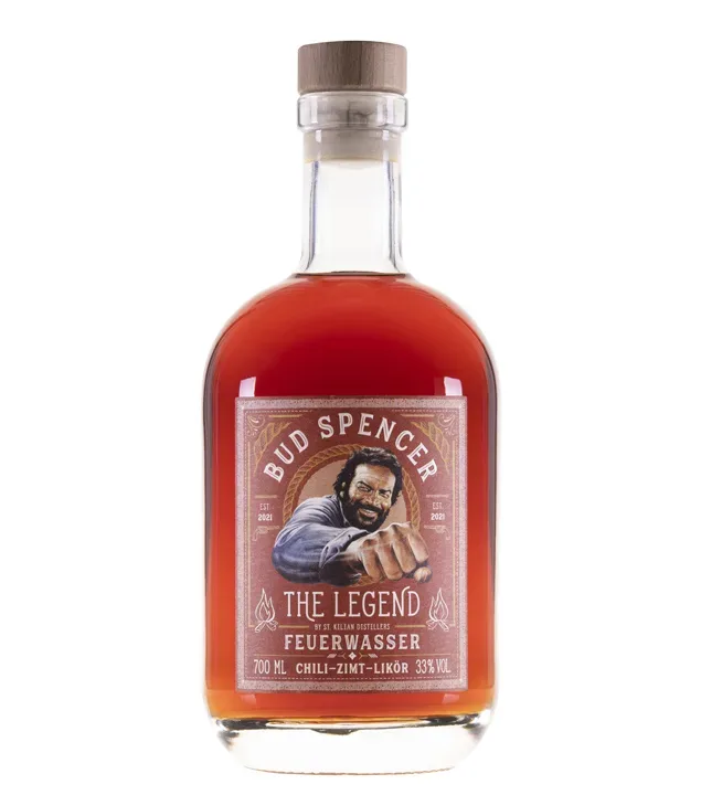 St. Kilian Bud Spencer The Legend Feuerwasser Chili-Zimt-Likör / 33 % Vol. / 0,7 Liter-Flasche
