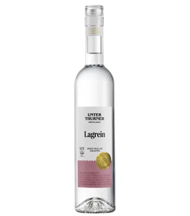 Unterthurner Grappa Lagrein Dunkel Vitae / 42 % vol / 0,5 Liter-Flasche