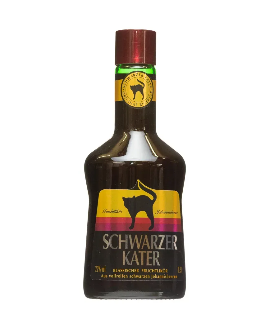 Schwarzer Kater Fruchtlikör Johannisbeere / 22 % Vol. / 0,5 Liter-Flasche